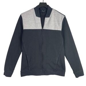 Alfani Men's S‎ Black Gray Full Zip Cardigan Sweater Casual Fashion Comfortable